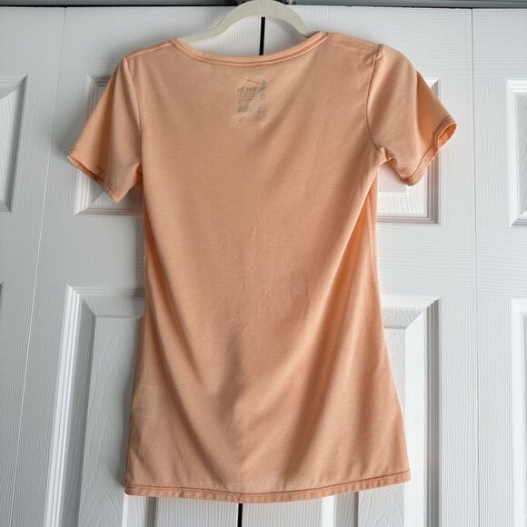 Nike Shirt Size XS Orange Short Sleeve V-Neck Dri-Fit T-Shirt Activewear - Picture 2 of 8